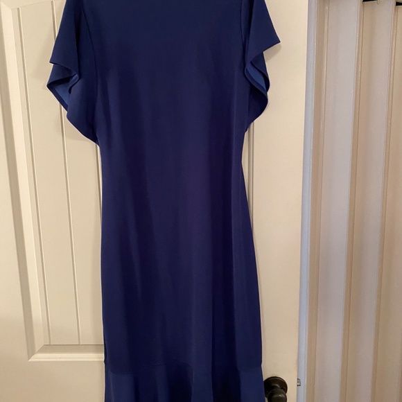 Blue faux wrap dress - Picture 3 of 5